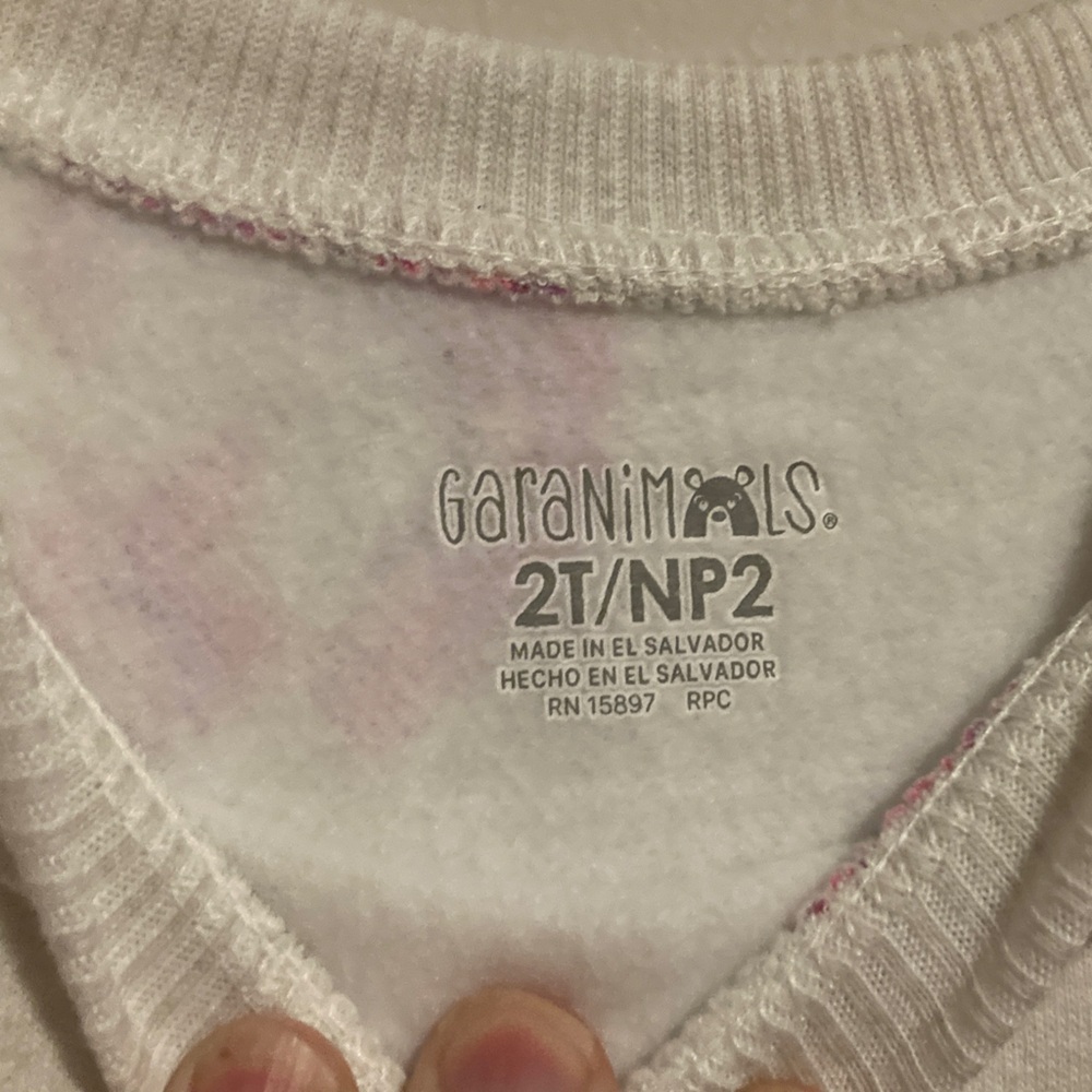 Garanimals Kids Sweatshirt with Unicorns and Butterflies - Pink & White - Picture 2 of 4